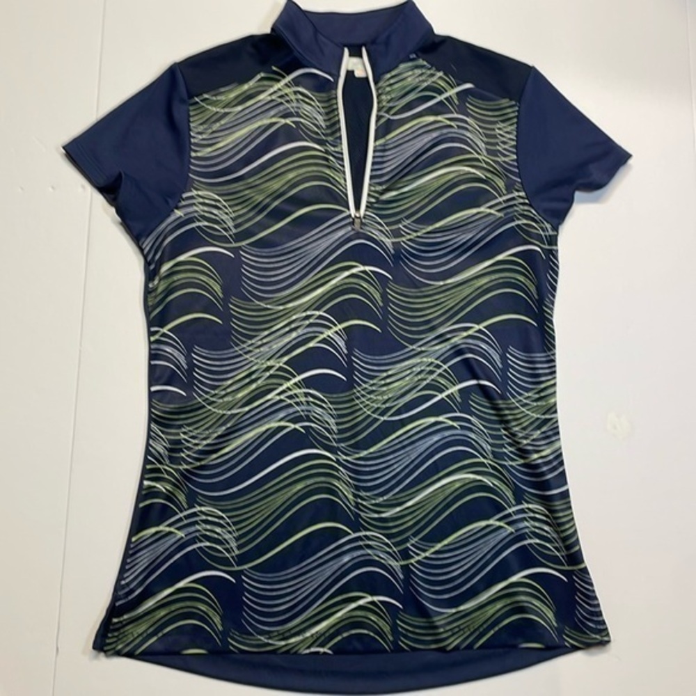 Callaway women’s navy short sleeve opti-dri golf top. Size S